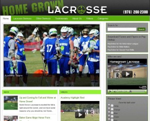Home Grown Lacrosse website