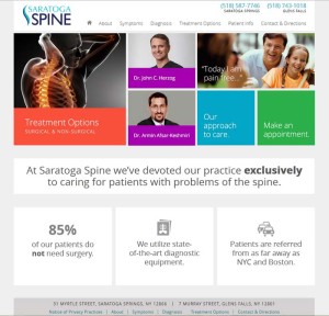 Saratoga Spine Website