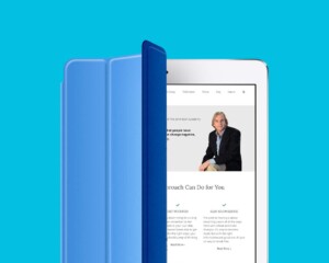 website on ipad with cover
