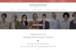 Saratoga Dermatology homepage