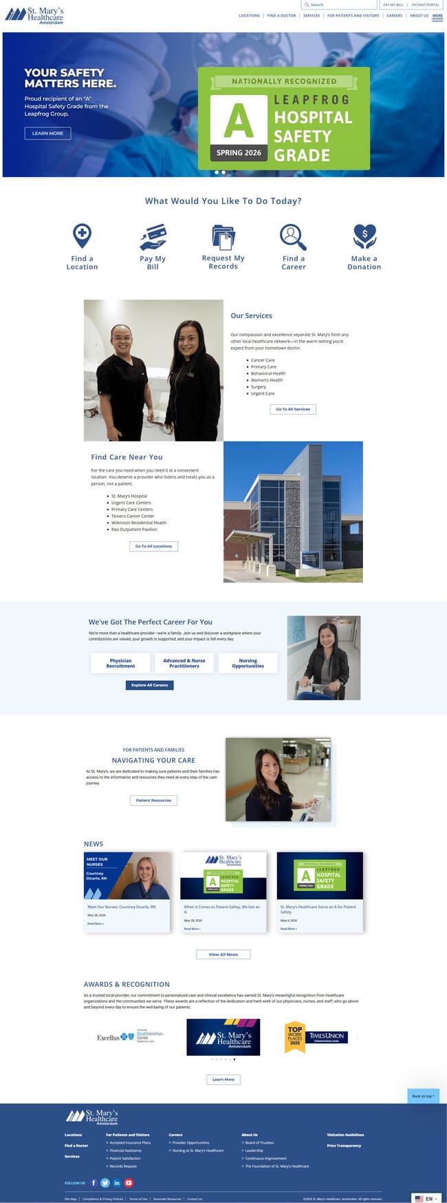 St Mary's Hospital Homepage
