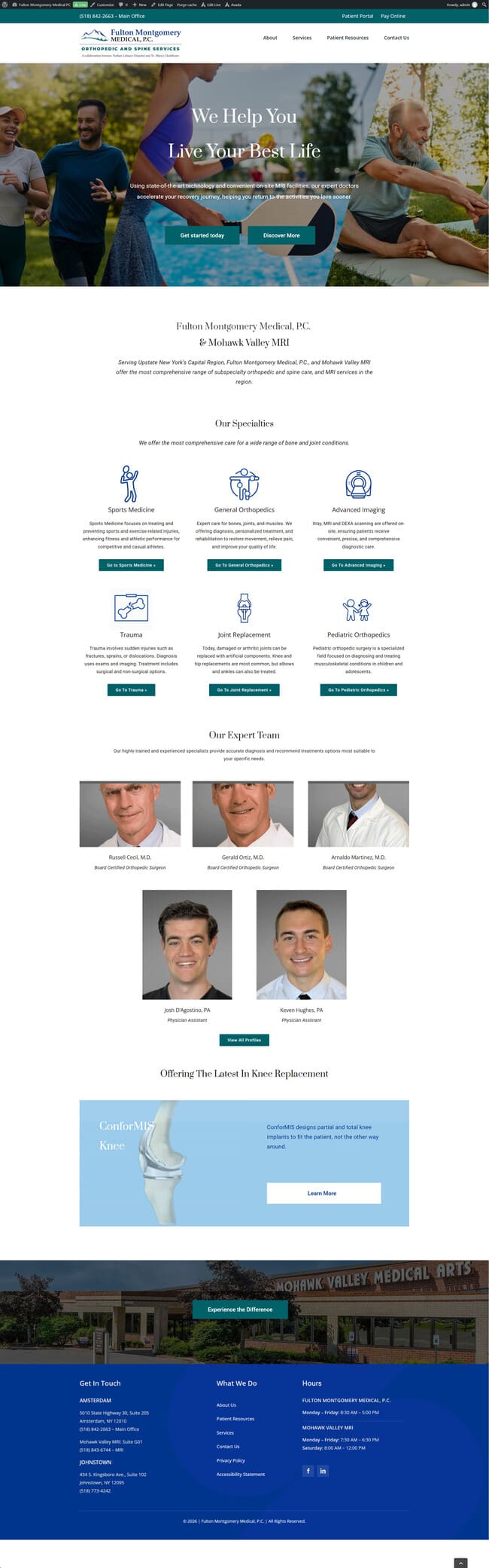 Fulton Montgomery Medical website